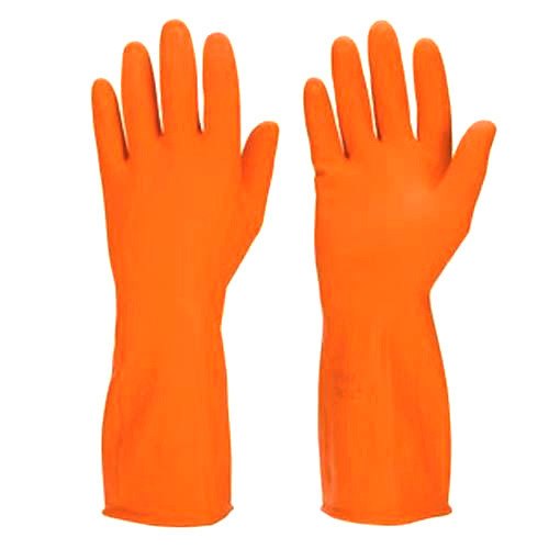Rubber Hand Gloves Chemical resistance with Flock lined